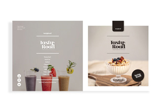 (Tasty Road Delivery Food Brochure)전단지 디자인 샘플이미지